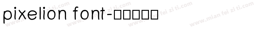 pixelion font字体转换